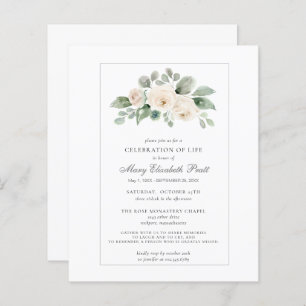 Celebração do Orçamento do Convite Floral Branco d