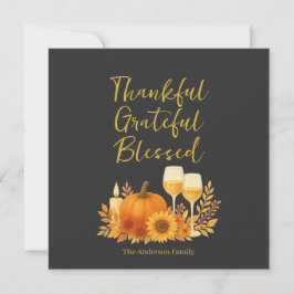 Celebração do outono - Ação de Graças Dourada Eleg