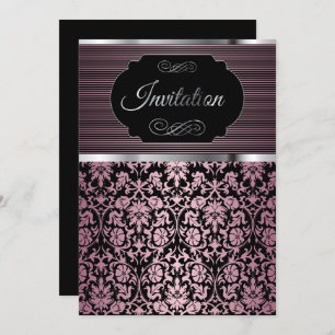 Celebração do Partido bonito Damask Convite