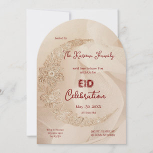Celebração Elegante do Eid - Convite para Festa do