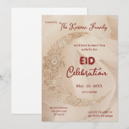 Celebração Elegante do Eid - Convite para Festa do