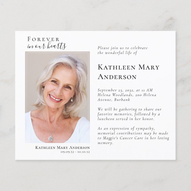 Celebração Elegante do Memorial da Vida (Frente)