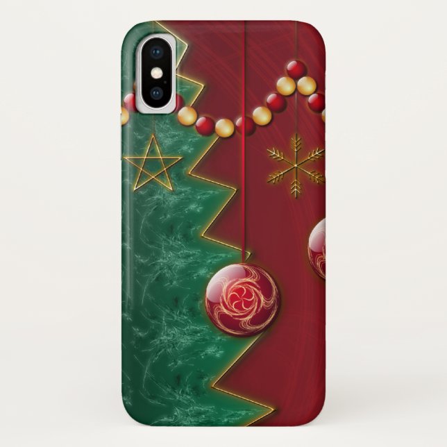 Celebração Fractal de capas de iphone de Natal (Verso)