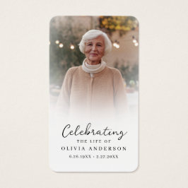 Celebração Funeral do Cartão de Oração Fotográfica