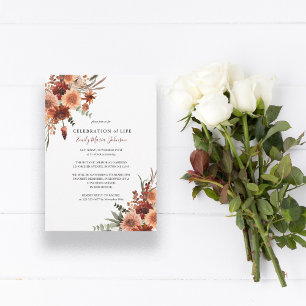 Celebração Funeral do Convite Life Terracotta