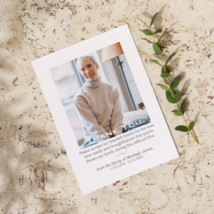 Celebração Funeral Elegante do Cartões de agradeci