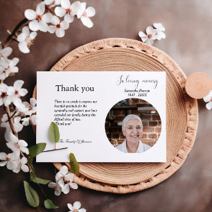 Celebração funerária moderna do cartões de agradec