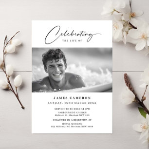 Celebração Minimalista do Convite Fotográfico Fune