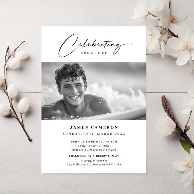 Celebração Minimalista do Convite Fotográfico Fune (Criador carregado)