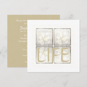 Celebração moderna elegante do convite da vida