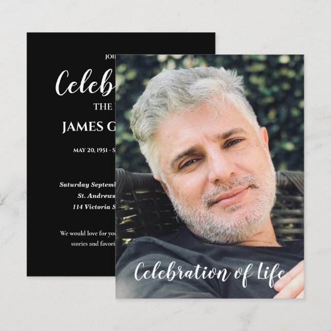 Celebração Negra Moderna da Vida com Foto (Frente/Verso)