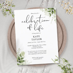 Celebração Verde do Convite à Memória da Vida