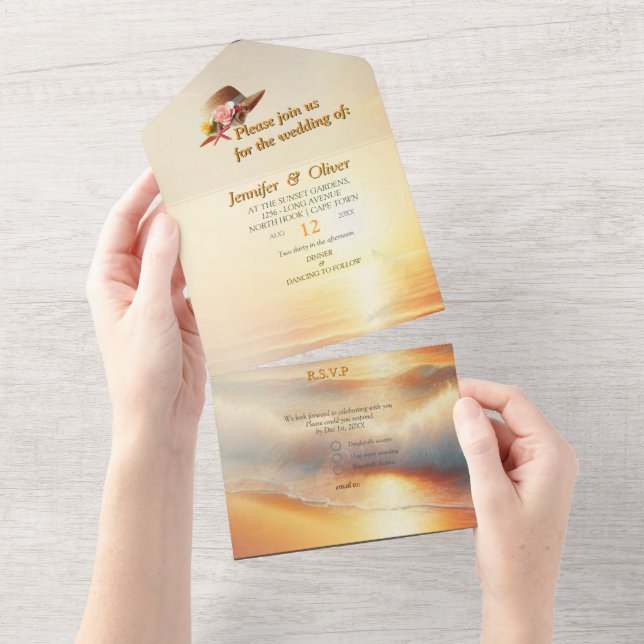 Celebrações de Casamento à beira-mar na praia (Aba destacável)