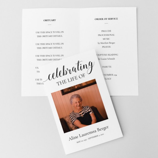 Celebrando A Vida Do Programa Funeral Com Foto (Criador carregado)