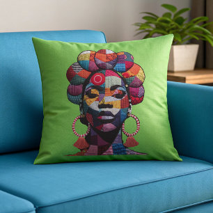 Celebrando Mulheres Negras Coloridas Almofada Deco