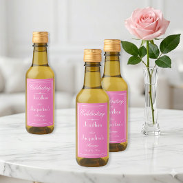 Celebrando o Casamento Rosa Elegante e Branco Mini