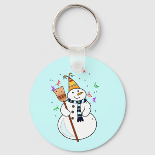 Celebrando Snowman Chaveiro