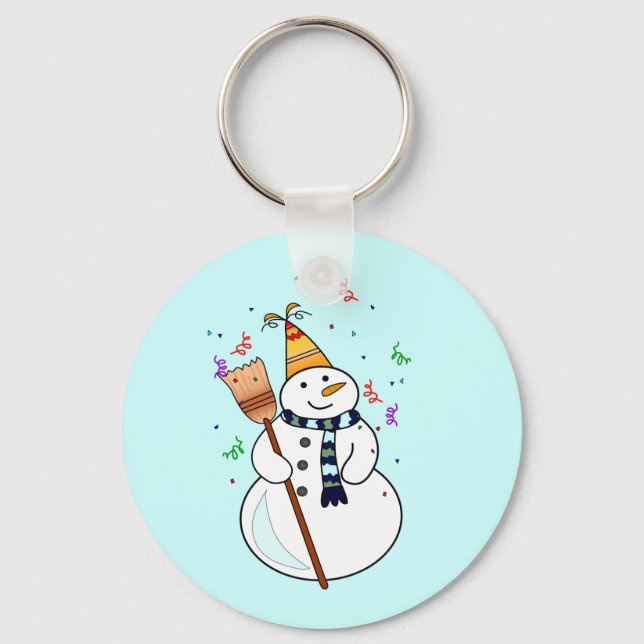 Celebrando Snowman Chaveiro (Frente)
