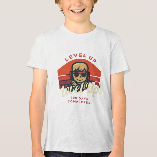 Celebrar 100 dias de escola: T-Shirt divertida e e (Frente)