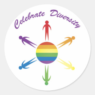 Celebrar Adesivos do Círculo de Diversidade