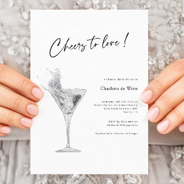 Celebrar Amor! Convite para Chá de panela Branco E