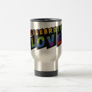 Celebrar as canecas personalizadas do Amor