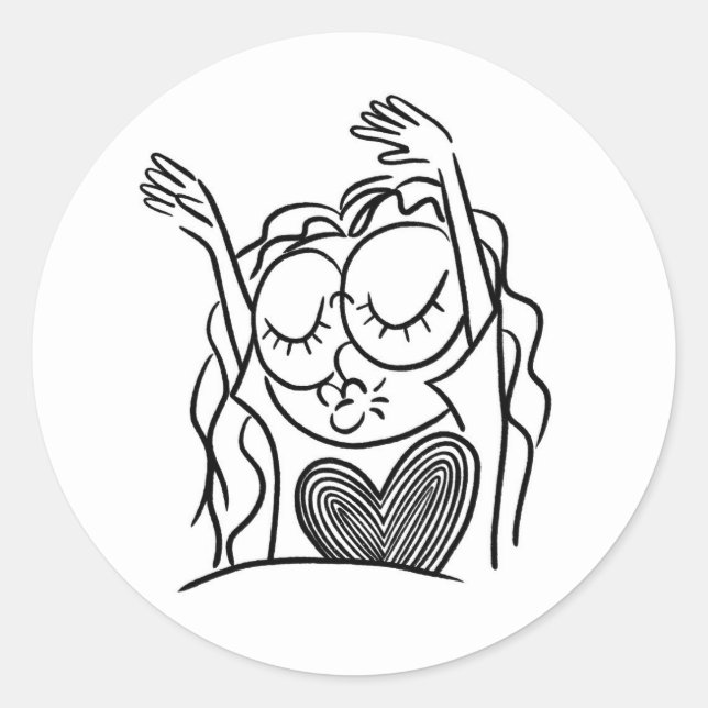 Celebrar! autocolante redondo (Frente)