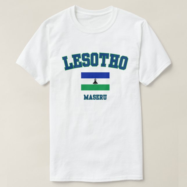 Celebrar Basotho Pride Lesoto Flag T-Shirt (Frente do Design)