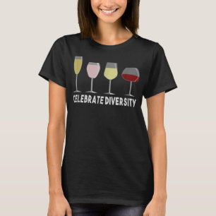 Celebrar Camisa T-Camisa Do Vinho Do Vinho Da Dive