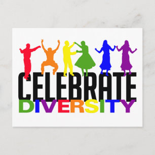 Celebrar cartão postal Diversidade