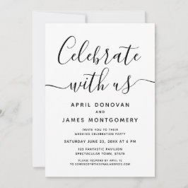 Celebrar com o Convite para Casamento de Tipografi