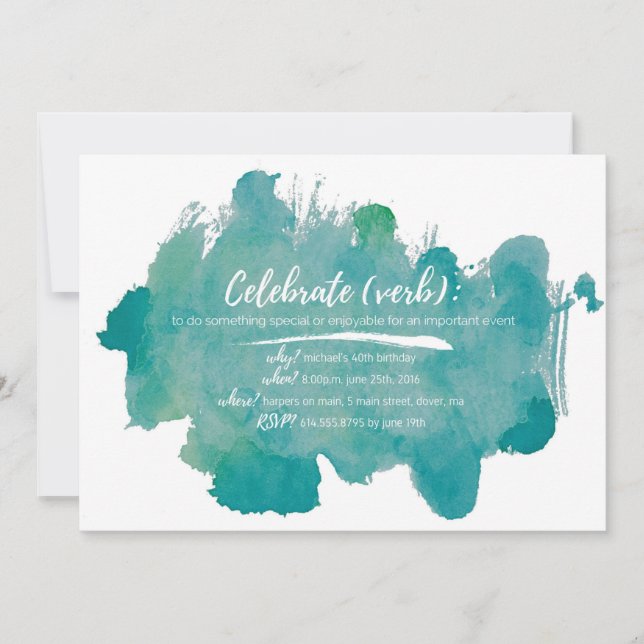 Celebrar Convite de Aniversário (Frente)