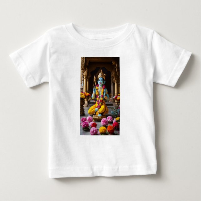 Celebrar Divindade: Krishna Ji T-Shirts para o Esp (Frente)