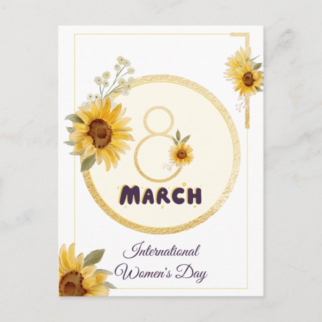 Celebrar o cartão postal do dia 2025 das mulheres  (Frente)
