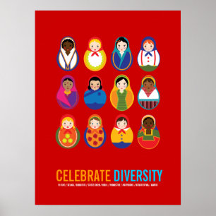 Celebrar Poster de Crianças do Dia Multicultural d