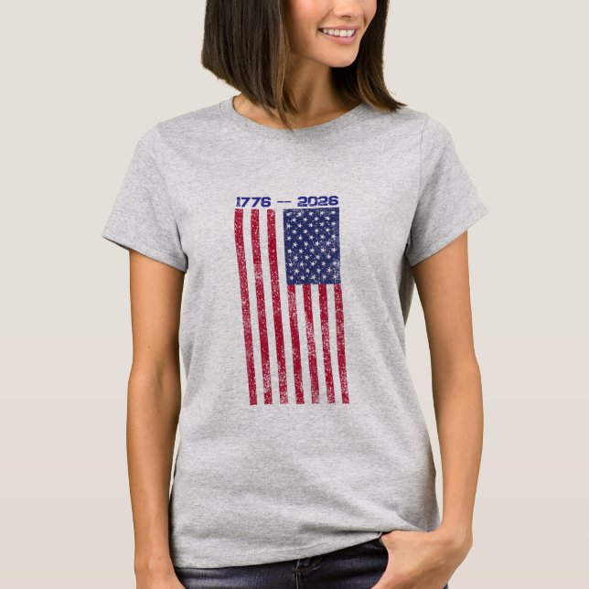 Celebrate America 250 Women's T-shirt with Flag #4 (Frente)