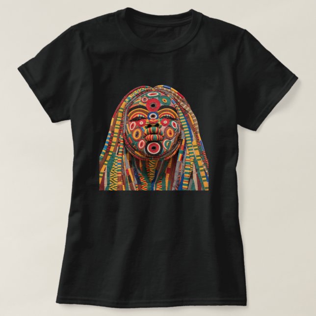 Celebrating Colorful Black Women T-Shirt (Frente do Design)