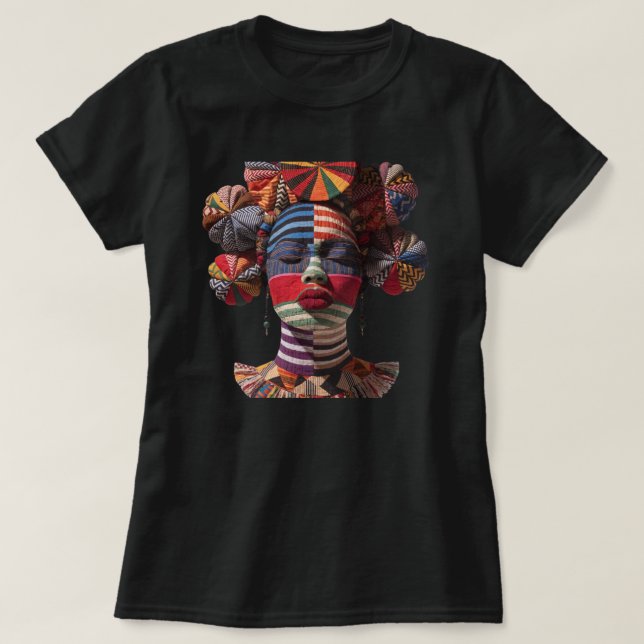 Celebrating Colorful Black Women T-Shirt (Frente do Design)