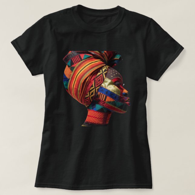Celebrating Colorful Black Women T-Shirt (Frente do Design)