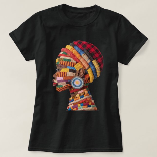 Celebrating Colorful Black Women T-Shirt (Frente do Design)
