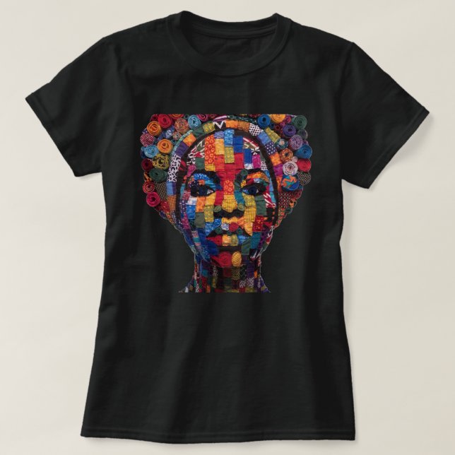 Celebrating Colorful Black Women T-Shirt (Frente do Design)
