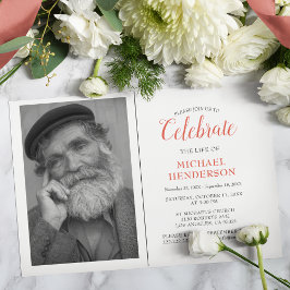 Celebre a Vida De | Convite de Funeral e Memória