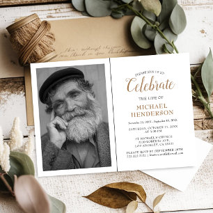 Celebre a Vida de Convite de Funeral e Memória