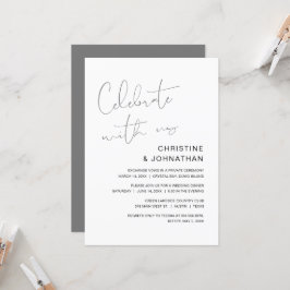 Celebre conosco, convite de casamento Elopement mo