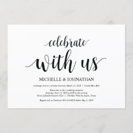 Celebre conosco, Convites de Casamento Íntimo