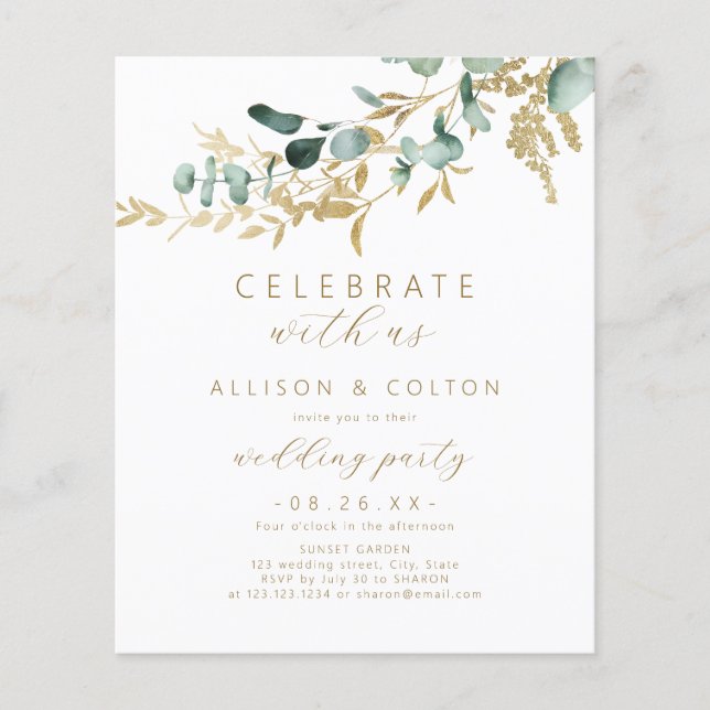 Celebre conosco! Eucalyptus greenery Boho (Frente)