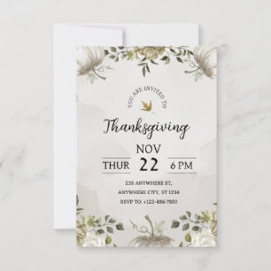 Celebre o Dia de Ação de Graças com nosso convite 