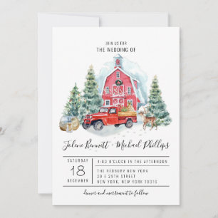 Celeiro de Inverno Elegante   Casamento Aquarela
