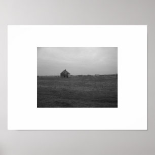 Celeiro decrépito velho - impressão da fotografi