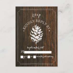 Celeiro RSVP Wedding de madeira de Pinecone
